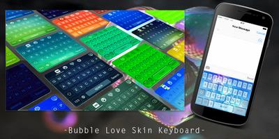Bubble Love Skin Keyboard Affiche