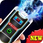 Police stun gun. Prank icon