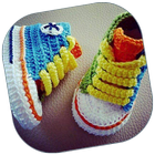 Crochet bébé chaussures icône