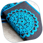 Capa de livro de padrões de crochê ícone