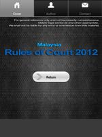 Malaysia Rules of Court 2012 Affiche