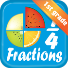 Fraction - Math 1st grade icono