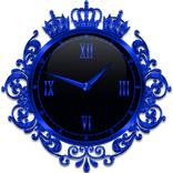 Blue Crown Clock Widget