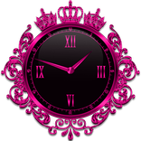 Pink Crown Clock Widget