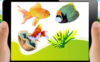 Coloring Book Kids Fish Affiche