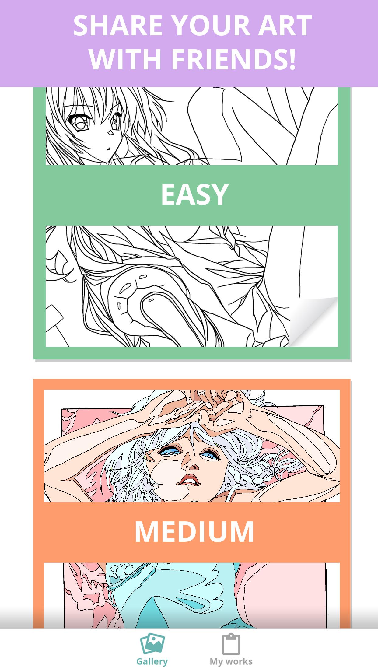 Download Manga & Anime Coloring Book: Pages For Adults APK 1.2 ...