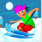 Snow Racing Ski Zeichen