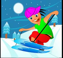 Snow Racing Ski Affiche