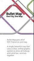 Bullet Map NYC Affiche