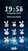 Bunny emoji smiley lockscreen capture d'écran 1
