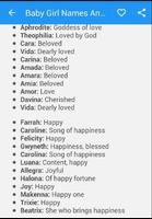2 Schermata Baby Girl Names And  Meanings