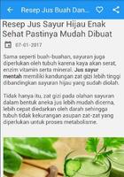 برنامه‌نما Resep Jus Buah Dan Sayur عکس از صفحه