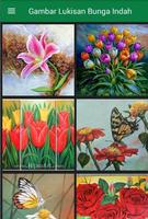 Gambar Lukisan Bunga Indah Affiche