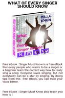 Free eBook : Singer Must Know capture d'écran 1