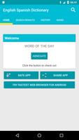 English Spanish Dictionary پوسٹر
