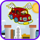 Flying Red Car أيقونة