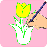 Libro para colorear - Flores icono