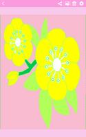 Flower coloring book for kids-poster