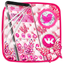 Pink Glitter Butterfly Diamond Theme APK
