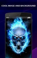3D Flaming Skull Wallpaper for Free capture d'écran 2