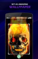 3D Flaming Skull Wallpaper for Free capture d'écran 3