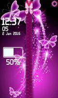 Butterfly Zipper Lock Screen Cartaz