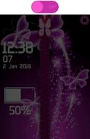 Butterfly Zipper Lock Screen imagem de tela 2