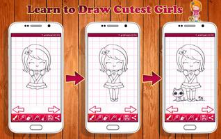 Learn to Draw Cutest Girls syot layar 1