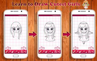 Learn to Draw Cutest Girls تصوير الشاشة 3