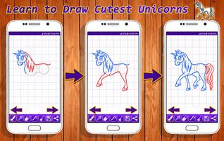 Learn to Draw Cutest Unicorns पोस्टर
