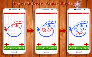 Learn to Draw Angry Bird Characters capture d'écran 2