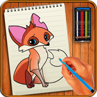 Learn to Draw Animal Jam Characters أيقونة