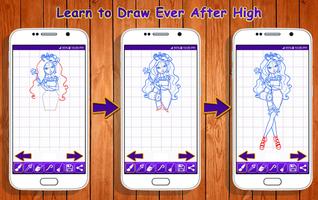 Learn to Draw Ever After High Characters screenshot 1