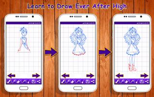 Learn to Draw Ever After High Characters screenshot 2