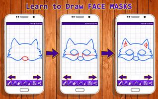 Learn to Draw Face Masks स्क्रीनशॉट 1