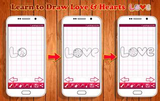 Learn to Draw Love & Hearts Affiche