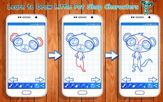 Learn to Draw Little Pet Shop Characters Ekran Görüntüsü 2