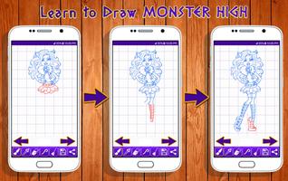 Learn to Draw Monster High Characters اسکرین شاٹ 1
