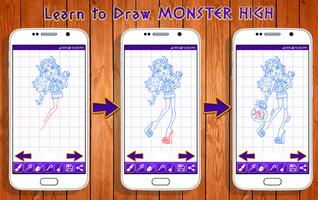 برنامه‌نما Learn to Draw Monster High Characters عکس از صفحه