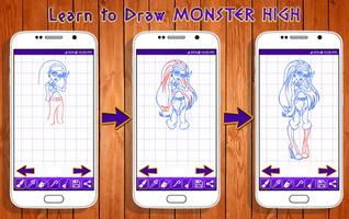 Learn to Draw Monster High Characters اسکرین شاٹ 3