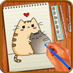 Learn to Draw Pusheen Cat Characters