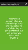 Poster Awkward Moment Status Quotes
