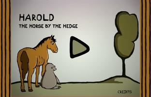 Harold the horse by the hedge الملصق