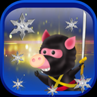 Adventure pig man ninja run icon