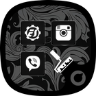 Black and White - Solo Launcher Theme biểu tượng