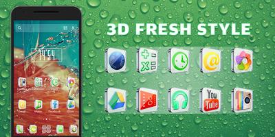 3D Fresh Style - Solo Launcher Theme Affiche