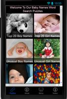 Baby Names Word Search Puzzles Affiche