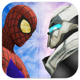 araña vs batalla transformador: Araña héroe 3d icono