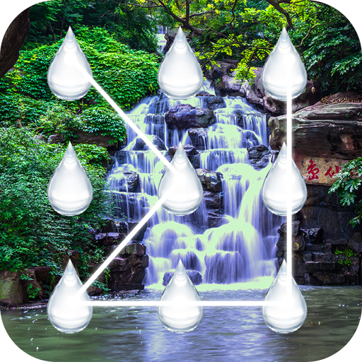 waterfall pattern lock screen