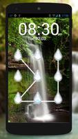 waterfall pattern lock screen poster